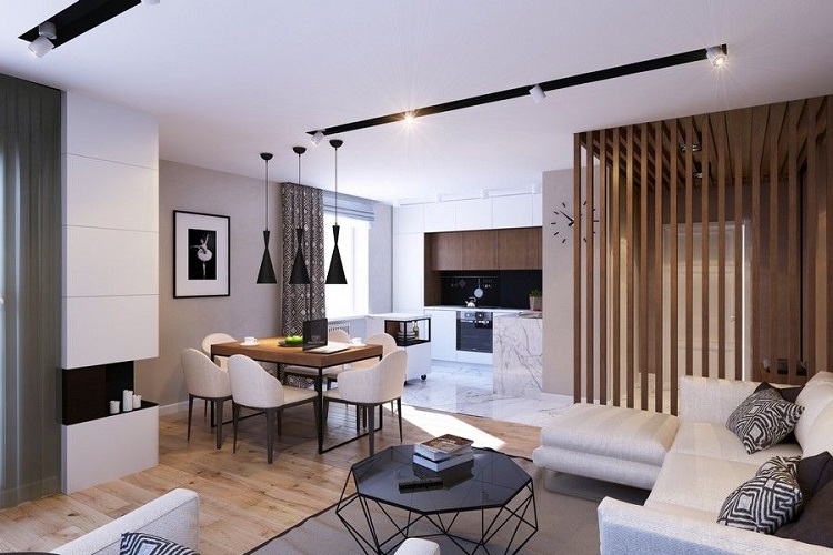 Ilustrasi interior apartemen modern, Sumber : Pinterest