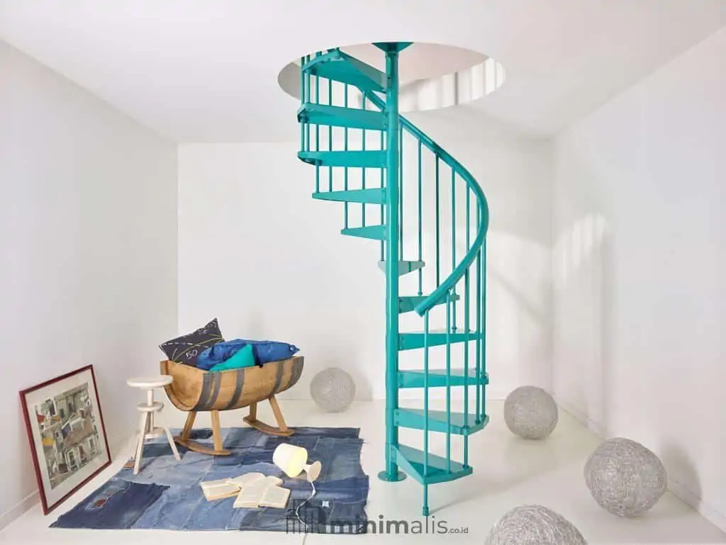 Warna cat pegangan tangga. Sumber ; minimalis.id