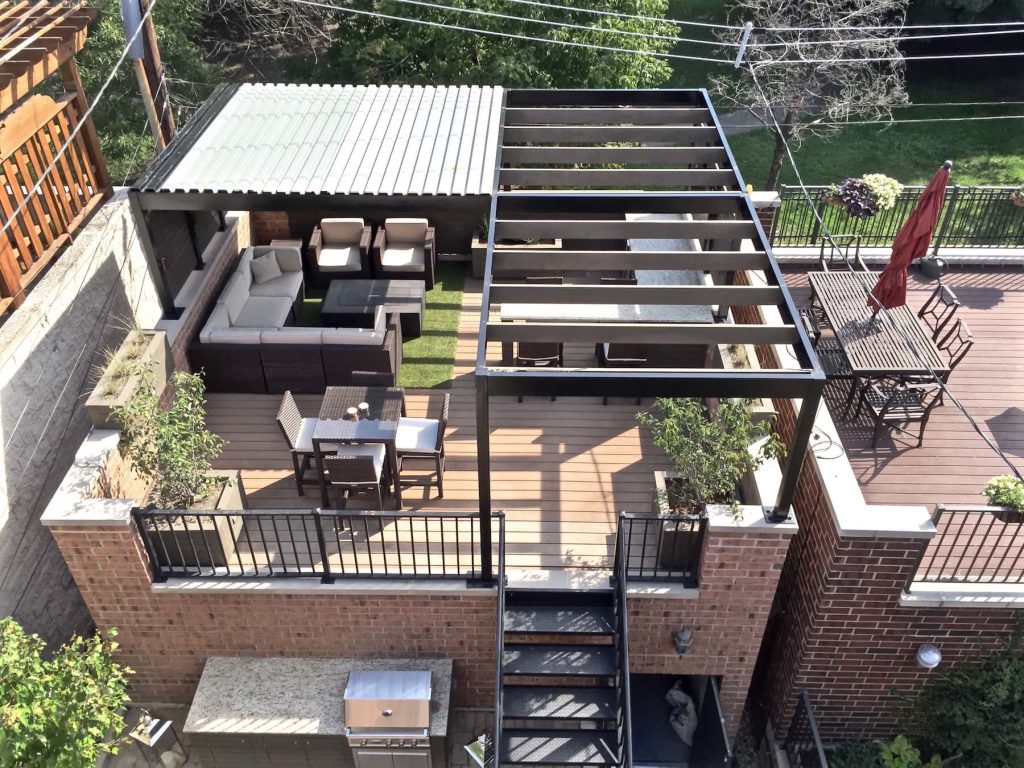 Ilustrasi garasi rumah modern dengan rooftop garden. Sumber Unsplash