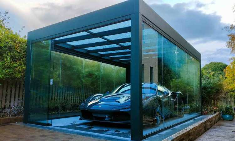 Glass Box Garage, Sumber: azureoutdoorliving.co.uk