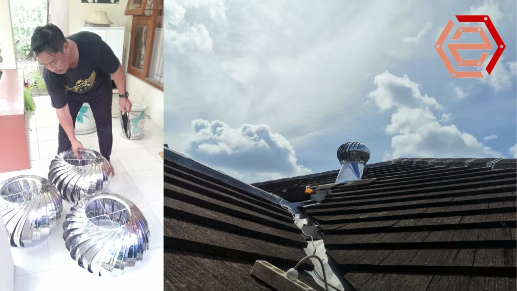 Hasil jadi turbin ventilator stainless di Sleman. Doc pribadi
