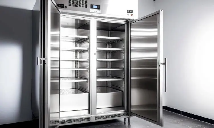 Kulkas stainless dapur profesional, Sumber: ancasterfoodequipment.com