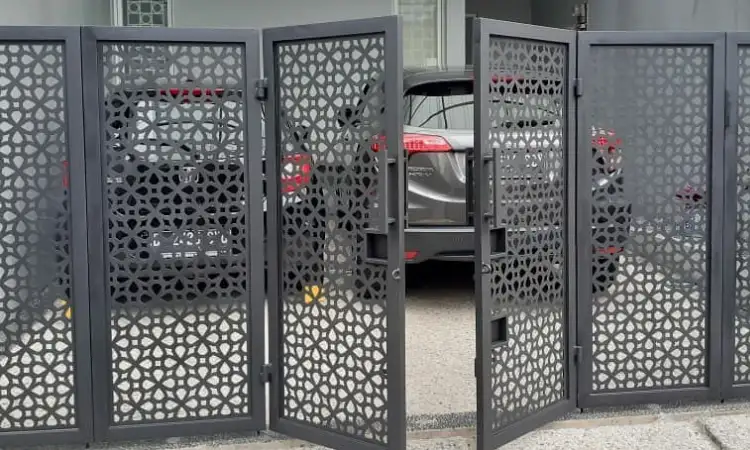 Pagar lipat laser cutting, Sumber: facebook.com