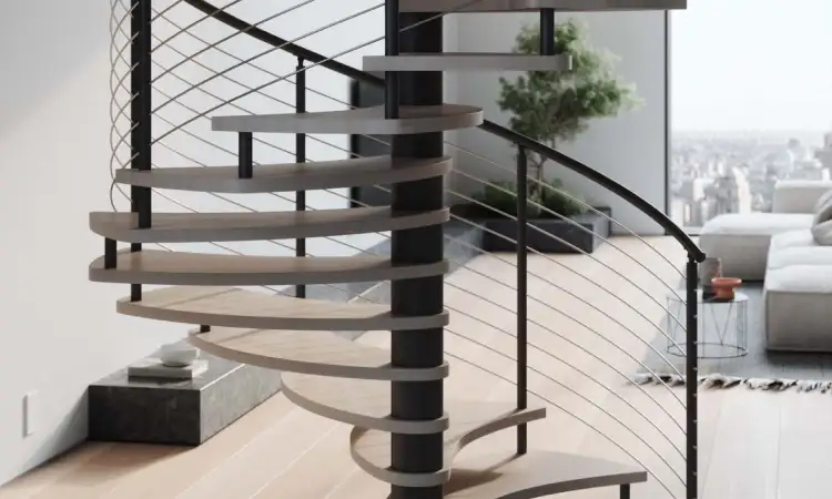 Railing tangga spiral, Sumber: viewrail.com