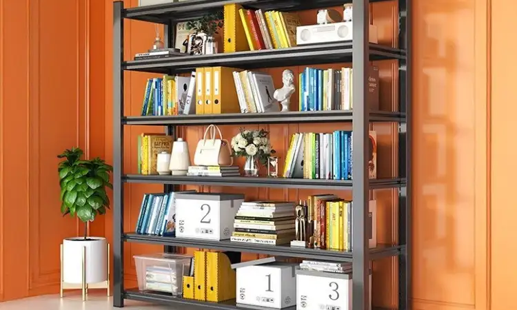 Rak buku besi susun, Sumber: shopee.co.id