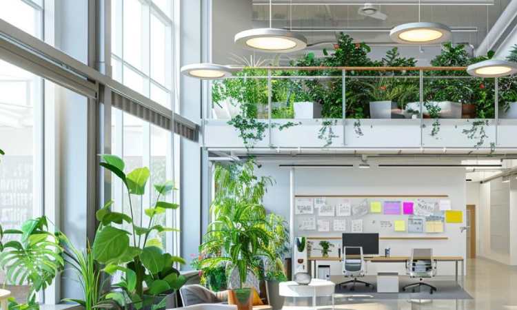 Konsep green office, Sumber: mezzaninefloorsupplier.co.uk