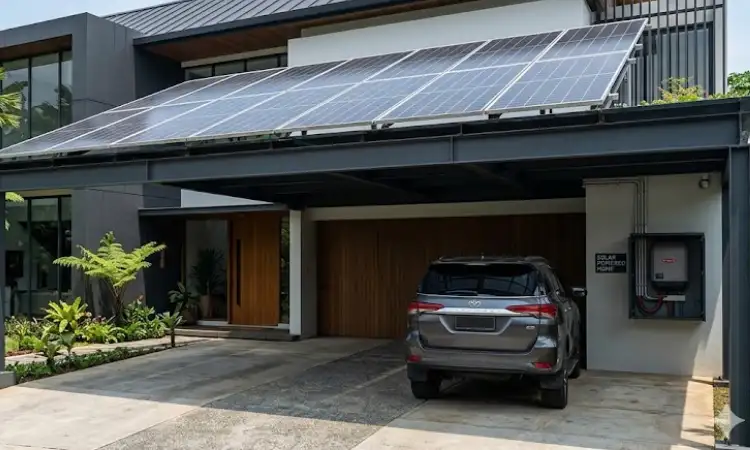 Desain kanopi solar panel, Sumber: AI