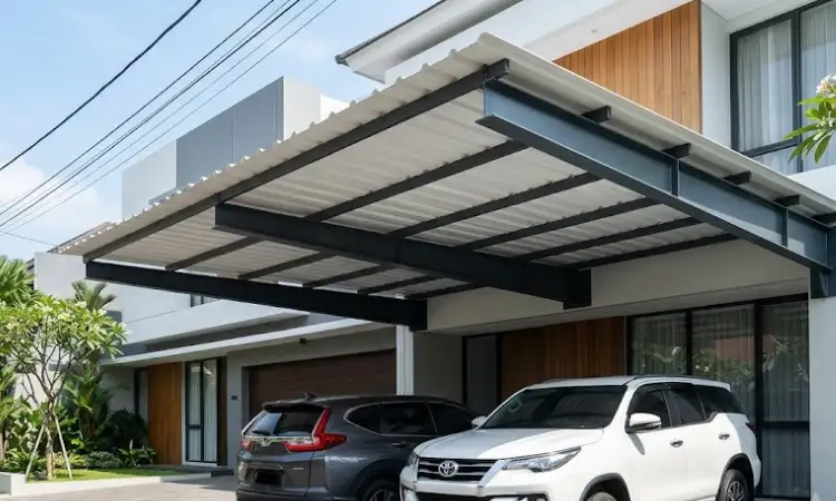 Kanopi Alderon Rangka Cantilever, Sumber: AI