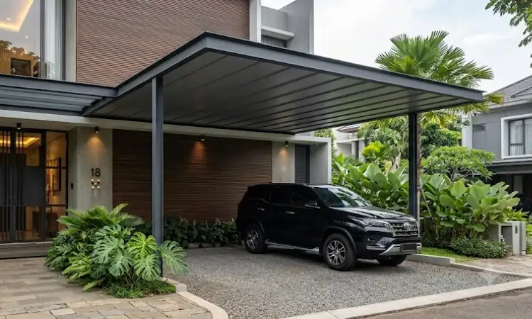 Kanopi Atap Zincalume Seamless, Sumber: AI
