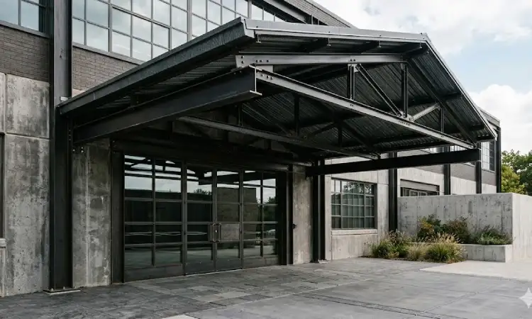 Kanopi kantor industrial, Sumber: AI