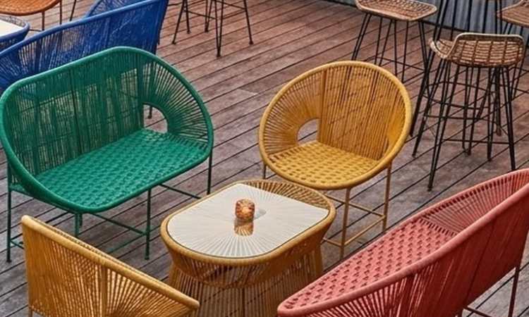 Penggunaan furniture rotan, Sumber; instagram.com